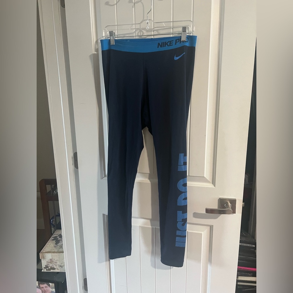 Womens Dri Fit Nike Leggings Size Large Athletic Active